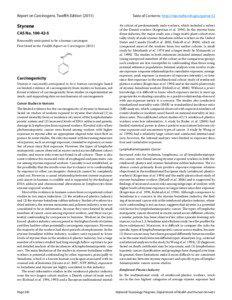 Report on Carcinogens, Twelfth Edition  ([removed]Styrene