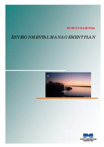 PORT OF KARUMBA  ENVIRONMENTAL MANAGEMENT PLAN Port of Karumba – Environmental Management Plan