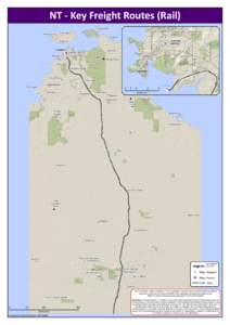 NT - Key Freight Routes (Rail) Minjilang Karama  Milikapiti