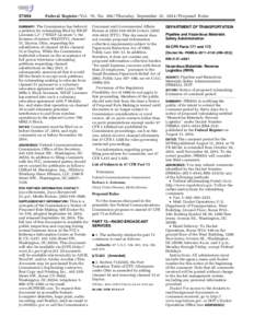 Public administration / Notice of proposed rulemaking / Federal Register / Rulemaking / Pipeline and Hazardous Materials Safety Administration / Regulations.gov / United States Department of Transportation / Internal Revenue Service / Federal Communications Commission / United States administrative law / Government / Politics of the United States