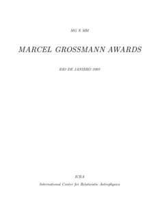 MG X MM  MARCEL GROSSMANN AWARDS RIO DE JANIEROICRA