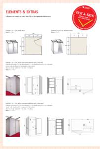 ELEMENTS & Extras (All prices are subject to Value Added Tax at the applicable official rate.) Cubicle 2 m × 2 m, with door  Cubicle 2 m × 2 m, without door