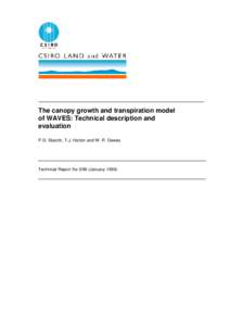 Hydrology / Stoma / Transpiration / Penman–Monteith equation / Evapotranspiration / Leaf Area Index / Soil / Photosynthesis / Canopy / Biology / Plant physiology / Agronomy