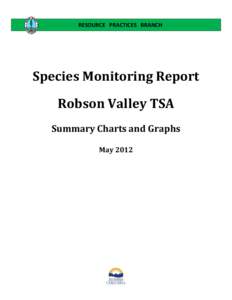 RESOURCE PRACTICES BRANCH  Species Monitoring Report Robson Valley TSA Summary Charts and Graphs May 2012