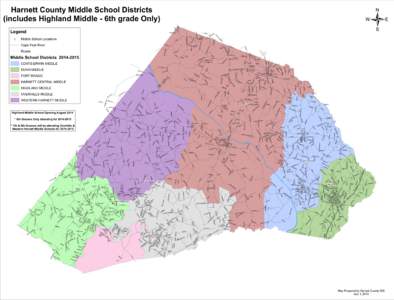 Harnett County Middle School Districts (includes Highland Middle - 6th grade Only) RACH EL DR