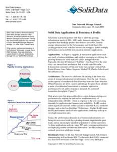 Solid Data Systems 2945 O akmead V illage Court Santa Clara, CAUSA Tel: + Fax: + www.soliddata.com