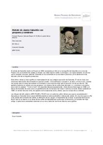 Retrato de Jaume Sabartés con gorguera y sombrero Firmado Picasso y fechado Royan[removed]en la parte inferior