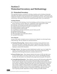 Section 2 - Watershed Inventory and Methodology