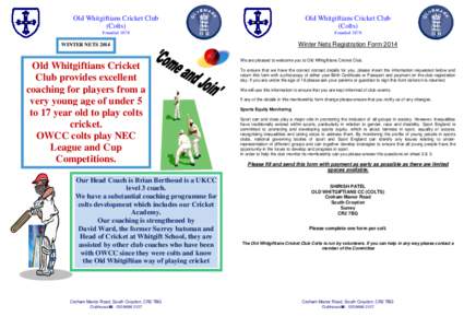 Old Whitgiftians Cricket Club (Colts)