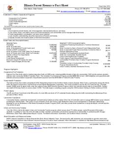 Illinois Forest Resource Fact Sheet Mike Mason, State Forester Fiscal Year 2013 Phone: [removed]