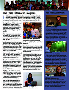 Dec. 2014, Vol. 1, No. 4  The HSCRB Community Newsletter The HSCI Internship Program