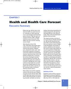 Forecast.Ch01:10 AM Page 1  Health and Health Care 2010 Institute for the Future