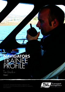 NAVIGATORS  TRAINEE PROFILE Tom Goodwin Skipper