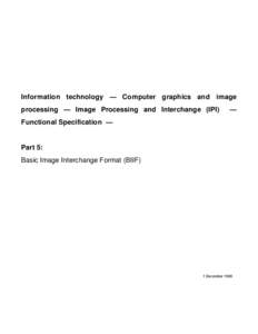 Information technology — processing — Computer graphics and image  Image Processing and Interchange (IPI)