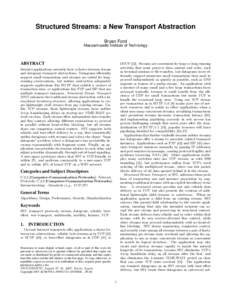 Internet protocols / Transport layer / Transmission Control Protocol / Stream Control Transmission Protocol / Datagram Congestion Control Protocol / TCP congestion avoidance algorithm / Structured Stream Transport / Network packet / Internet Protocol / Computing / Network architecture / Data