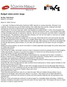 Budget takes center stage
