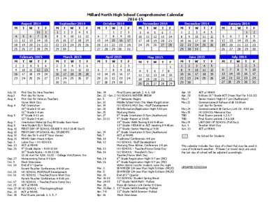 Millard North High School Comprehensive Calendar[removed]