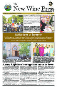 The  New Wine Press www.archwinnipeg.ca  A Publication of the Archdiocese of Winnipeg