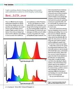 THE GOODS  BY ANDREW RODNEY Light-emitting diodes bring dazzling color purity and calibration control to LCD display technology