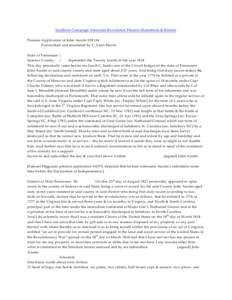 Southern Campaign American Revolution Pension Statements & Rosters Pension Application of John Austin S39154 Transcribed and annotated by C. Leon Harris State of Tennessee } Sumner County }