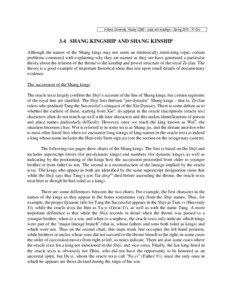 Indiana University, History G380 – class text readings – Spring 2010 – R. Eno  3.4 SHANG KINGSHIP AND SHANG KINSHIP