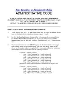 TITLE 20: CORRECTIONS, CRIMINAL JUSTICE, AND LAW ENFORCEMENT CHAPTER V: ILLINOIS LAW ENFORCEMENT TRAINING AND STANDARDS BOARD PART 1720 ILLINOIS POLICE TRAINING ACT SECTION 1720.APPENDIX C FIREARM QUALIFICATION COURSE-OF