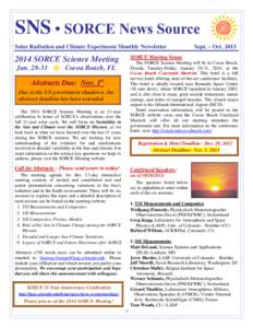 SORCE January 2001 Monthly Review Notes