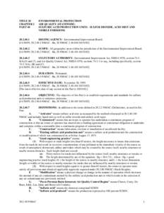 TITLE 20 CHAPTER 2 PART 40 ENVIRONMENTAL PROTECTION AIR QUALITY (STATEWIDE)