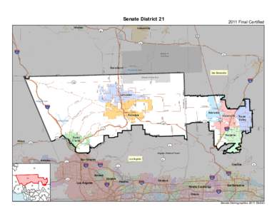 Senate District 21 Tehachapi 2011 Final Certified  California City