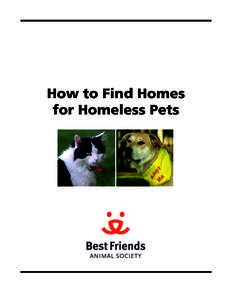 How to Find Homes for Homeless Pets About Best Friends Animal Society Leading the way toward No More Homeless Pets® Best Friends Animal Society is working with you — and with humane