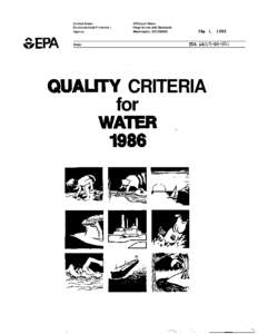 Gold Book - Water Quality for Water 1986