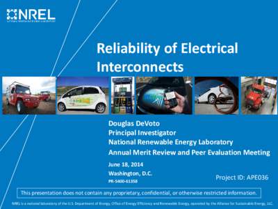 Reliability of Electrical Interconnects (Presentation), NREL (National Renewable Energy Laboratory)