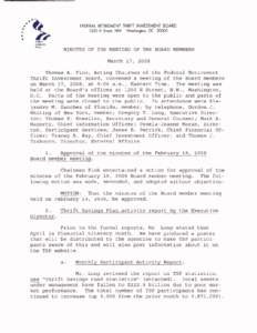 Minutes of the Meeting of the Board Members, March 17, 2008