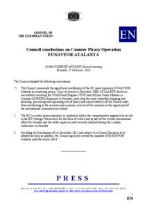 Operation Atalanta / Piracy / African Union Mission to Somalia / United Nations Security Council Resolution / Piracy in Somalia / Somalia / Foreign relations of Somalia