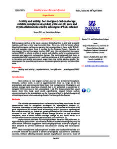 [removed]Weekly Science Research Journal Vol-1, Issue-38, 10th April 2014