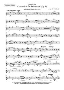 The Finale from  Trombone Soloist Concertino for Trombone (Op.4) 3