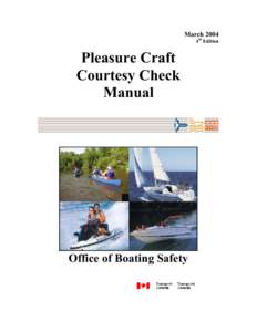 March[removed]4th Edition Pleasure Craft Courtesy Check