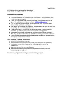 MeiLichtkranten gemeente Houten Handleiding/richtlijnen  