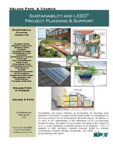 NELSON POPE & V OORHIS  Sustainability and LEED® Project Planning & Support Environmental Planning