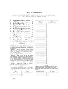 TITLE 17—COPYRIGHTS This title was enacted by act July 30, 1947, ch. 391, 61 Stat. 652, and was revised in its entirety by Pub. L. 94–553, title I, § 101, Oct. 19, 1976, 90 Stat[removed]Chap.