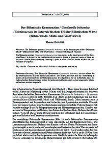 Neilreichia 4: 215– [removed]Der Böhmische Kranzenzian / Gentianella bohemica