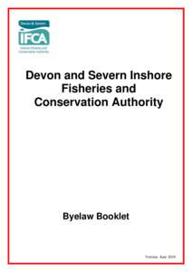 Devon and Severn Inshore Fisheries and Conservation Authority Byelaw Booklet
