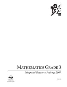 Mathematics Grade 3 Integrated Resource Package 2007 GBG 046 -JCSBSZBOE