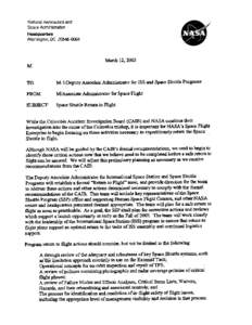 Spaceflight / Space Shuttle program / Columbia Accident Investigation Board