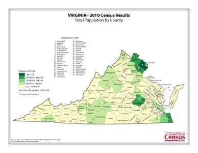 VIRGINIA[removed]Census Results Total Population by County Independent Cities*  Rockingham