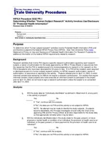 HIPAA Procedure 5032 PR.1 Determining Whether 