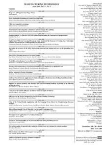 MANUFACTURING TECHNOLOGY June 2013, Vol. 13, No. 2 Content 138 – 142 Properties of Briquettes from Paper Waste Milan Brozek