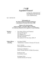 立法會 Legislative Council LC Paper No. CB[removed]These minutes have been seen by the Administration) s