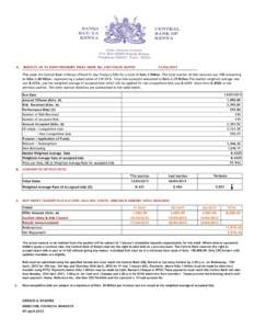 A.  RESULTS OF 91 DAYS TREASURY BILLS ISSUE NO[removed]VALUE DATED[removed]