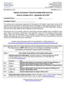 Chemistry / Sulfate minerals / Drywall / Construction / Gypsum / Specification / USG Corporation / Architecture / Passive fire protection / Building materials